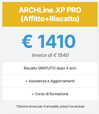 ARCHLINE XP PRO 2026 Affitto + Riscatto