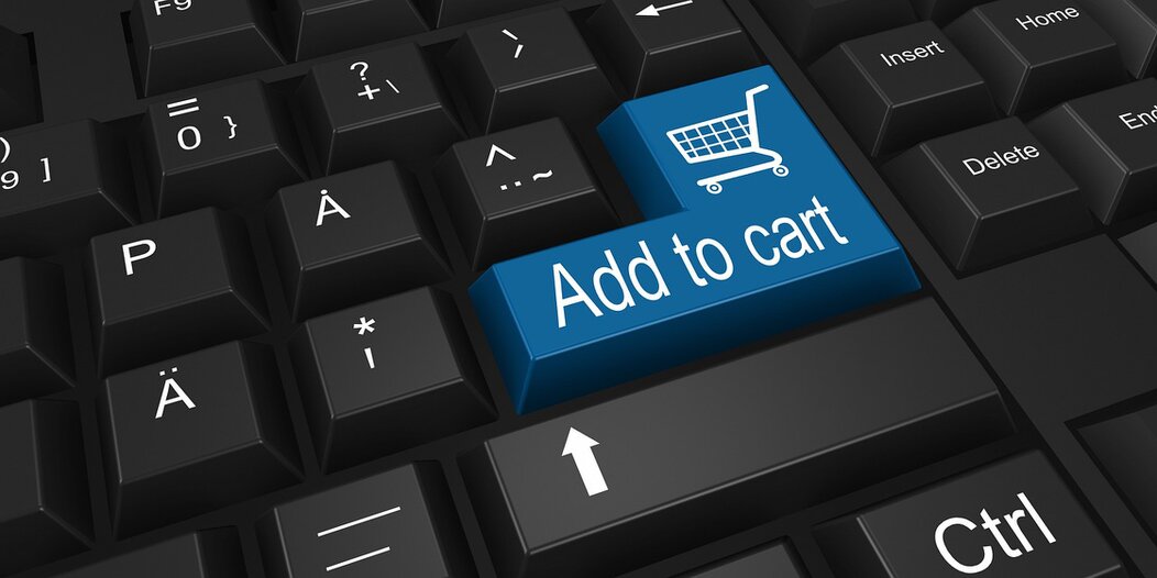 Schermata di un negozio ecommerce con carrello online